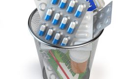 Medication in a trash can
