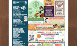 July/August 2025 newsletter cover on top of wooden background