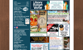 Cover of the September/October newsletter on wooden desk background