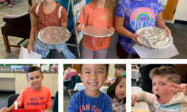 Collage of kids doing various programs at the library