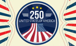 250 United States of America round logo