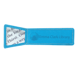 Magnifying Bookmark with Emma Clark logo