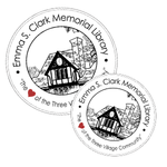 Car and fridge magnets with Emma Clark Library logo
